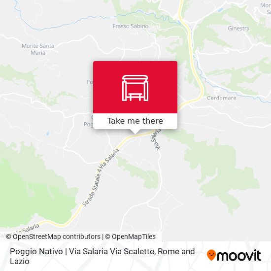 Poggio Nativo | Via Salaria Via Scalette map