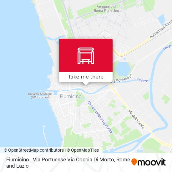 Fiumicino | Via Portuense Via Coccia Di Morto map