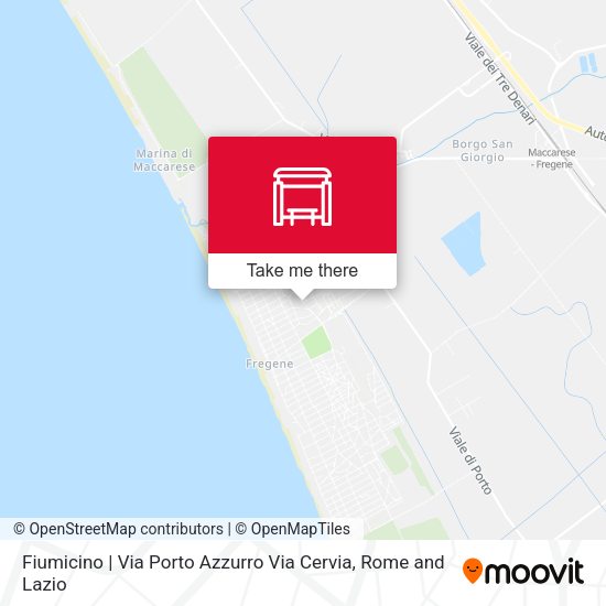 Fiumicino | Via Porto Azzurro Via Cervia map