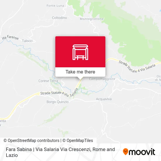 Fara Sabina | Salaria Road Crescenzi Road map