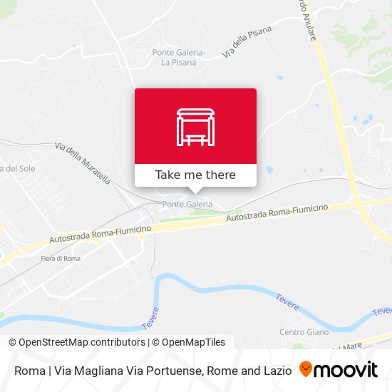 Roma | Via Magliana Via Portuense map