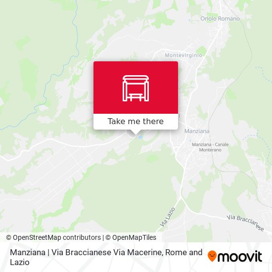 Manziana | Via Braccianese Via Macerine map