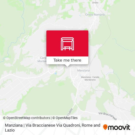 Manziana | Via Braccianese Via Quadroni map