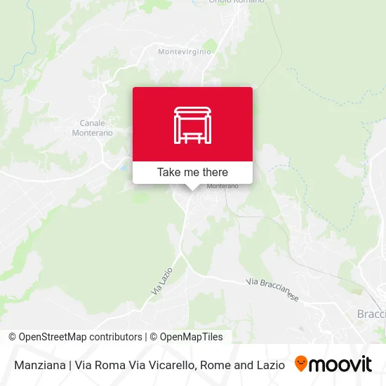 Manziana | Roma Street Vicarello Street map