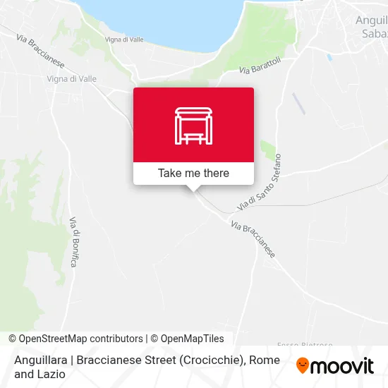 Anguillara | Braccianese Street (Crocicchie) map