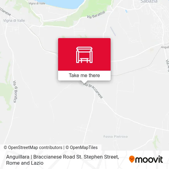 Anguillara | Braccianese Road St. Stephen Street map