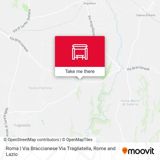 Roma | Via Braccianese Via Tragliatella map