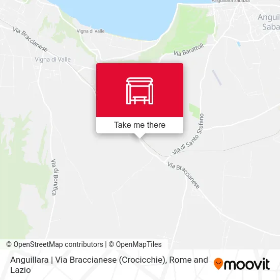 Anguillara | Braccianese Street (Crocicchie) map
