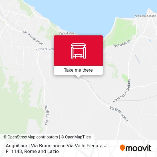 Anguillara | Via Braccianese Via Valle Fienata map