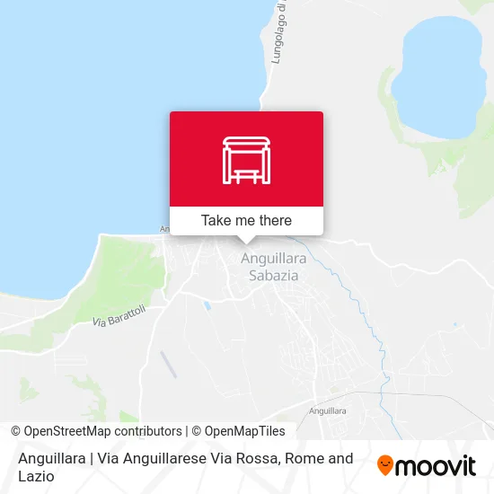 Anguillara - Via Anguillarese Via Rossa map
