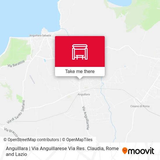 Anguillara | Anguillarese Street Res. Claudia Street map