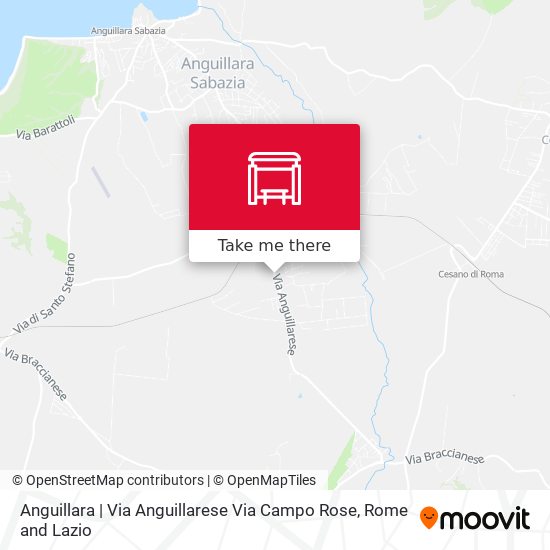 Anguillara | Via Anguillarese Via Campo Rose map