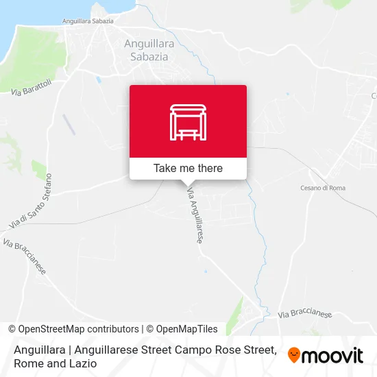 Anguillara | Anguillarese Street Campo Rose Street map