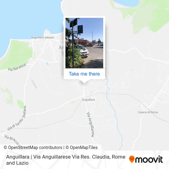 Anguillara | Anguillarese Street Res. Claudia Street map