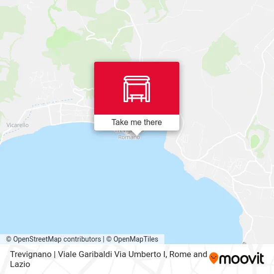 Trevignano | Garibaldi Avenue Umberto I Road map