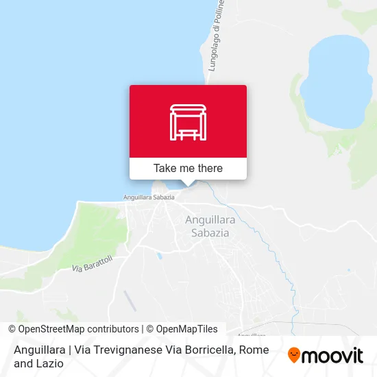 Anguillara | Trevignanese Road Borricella Road map