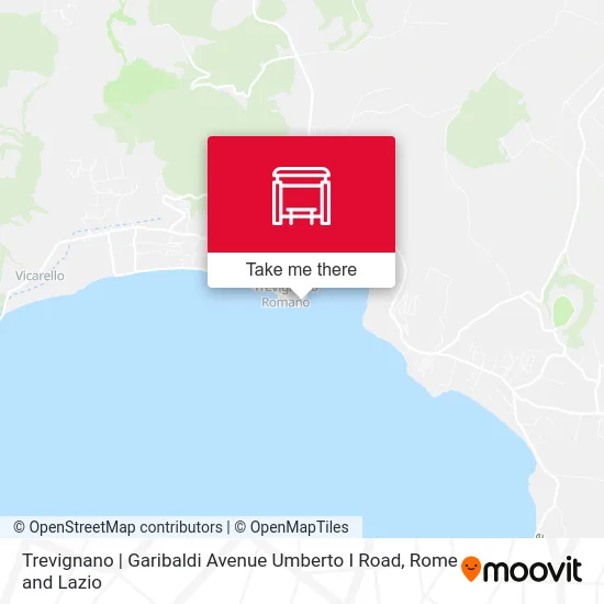 Trevignano | Garibaldi Avenue Umberto I Road map