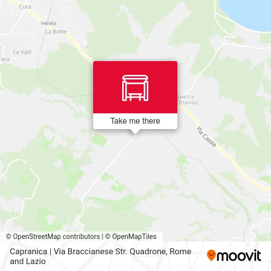 Capranica | Braccianese Street Quadrone Road map
