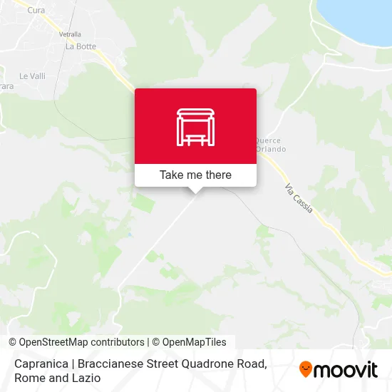 Capranica | Braccianese Street Quadrone Road map