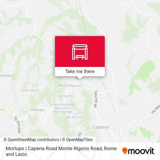Morlupo | Capena Road Monte Rigorio Road map