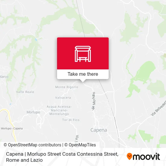 Capena | Morlupo Street Costa Contessina Street map