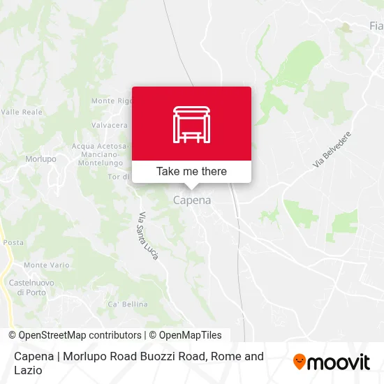 Capena | Morlupo Road Buozzi Road map