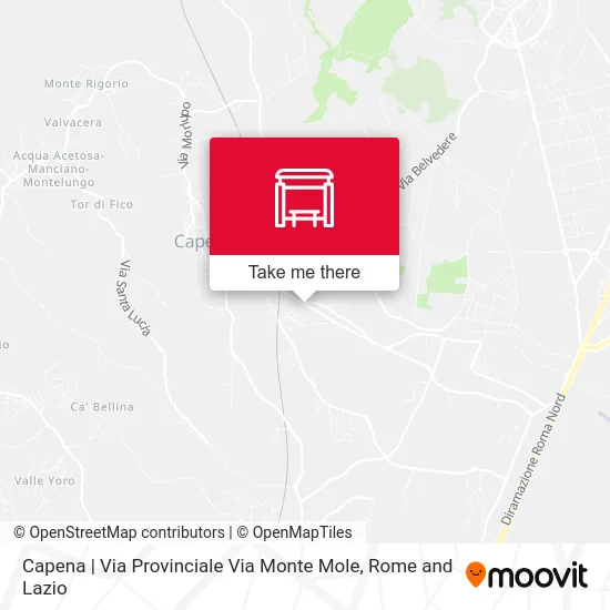 Capena | Provincial Road Via Monte Mole map