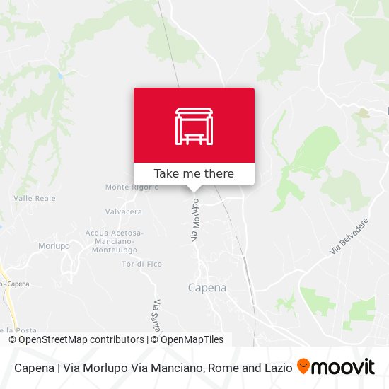 Capena | Via Morlupo Via Manciano map