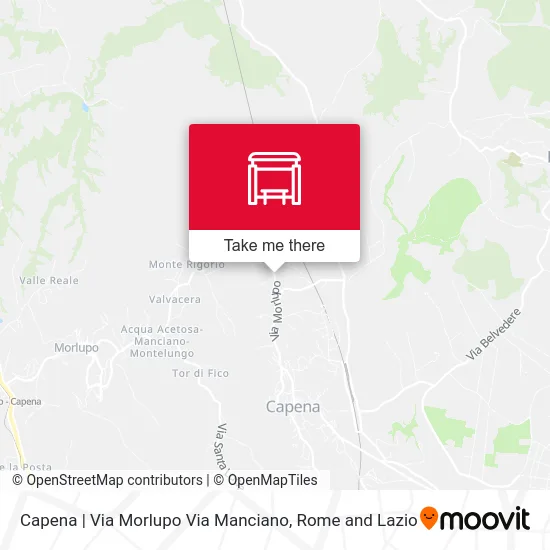 Capena | Morlupo Road Manciano Road map