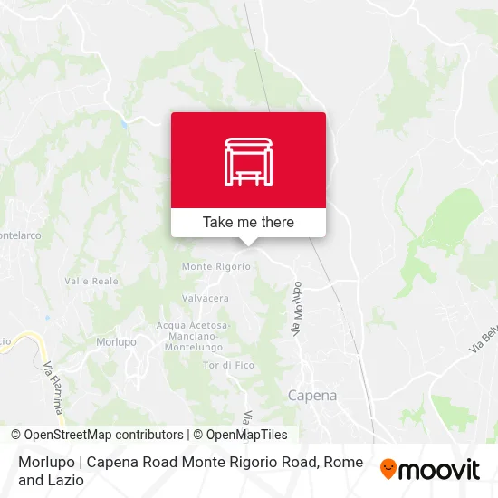 Morlupo | Capena Road Monte Rigorio Road map