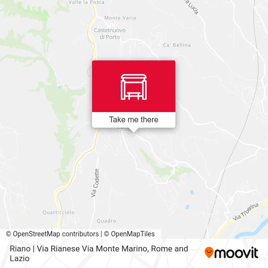 Riano | Rianese Road Monte Marino Road map