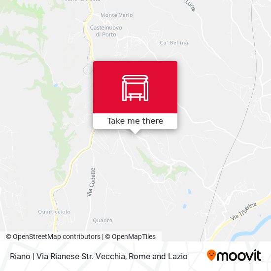 Riano | Via Rianese Str. Vecchia map