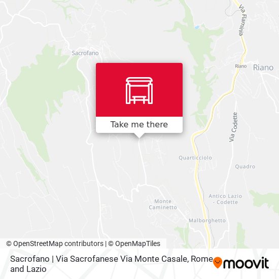 Sacrofano | Via Sacrofanese Via Monte Casale map