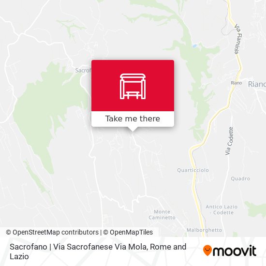 Sacrofano | Via Sacrofanese Via Mola map