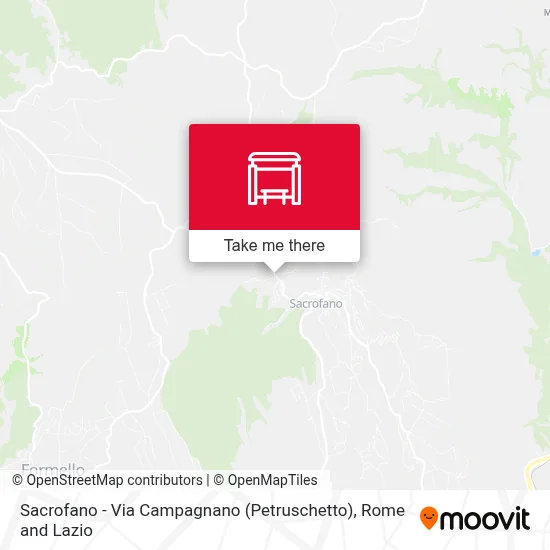 Sacrofano - Via Campagnano (Petruschetto) map