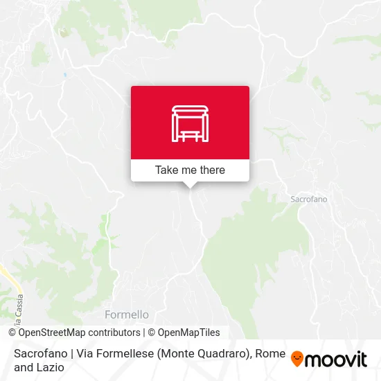 Formellese Street (Monte Quadraro) - Sacrofano map