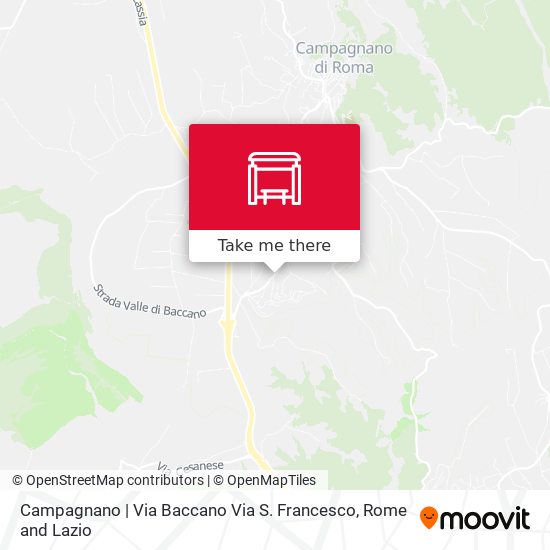 Campagnano | Via Baccano Via S. Francesco map