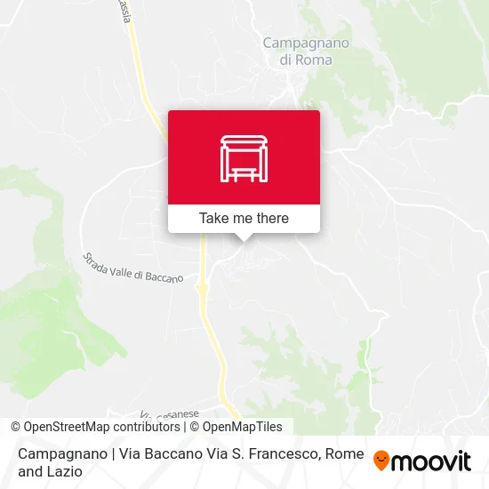 Campagnano | Baccano Street St. Francis Street map