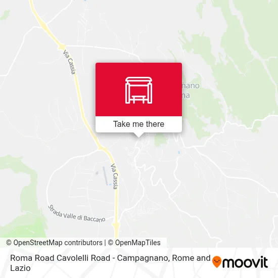 Roma Road Cavolelli Road - Campagnano map