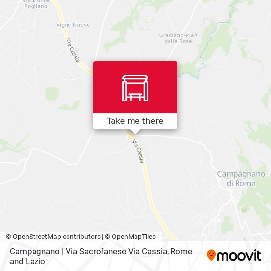 Campagnano | Via Sacrofanese Via Cassia map
