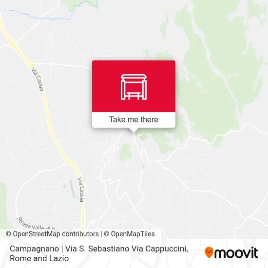 Campagnano | St. Sebastian Road Cappuccini Road map
