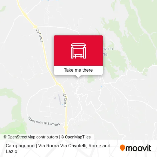 Roma Road Cavolelli Road - Campagnano map