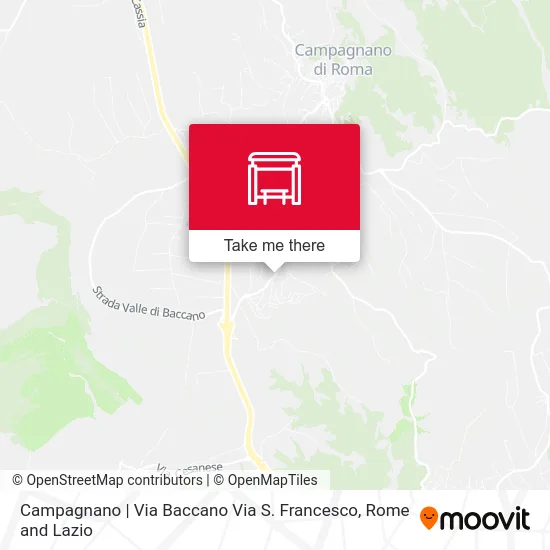 Campagnano | Baccano Street St. Francis Street map