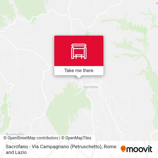 Sacrofano - Via Campagnano (Petruschetto) map