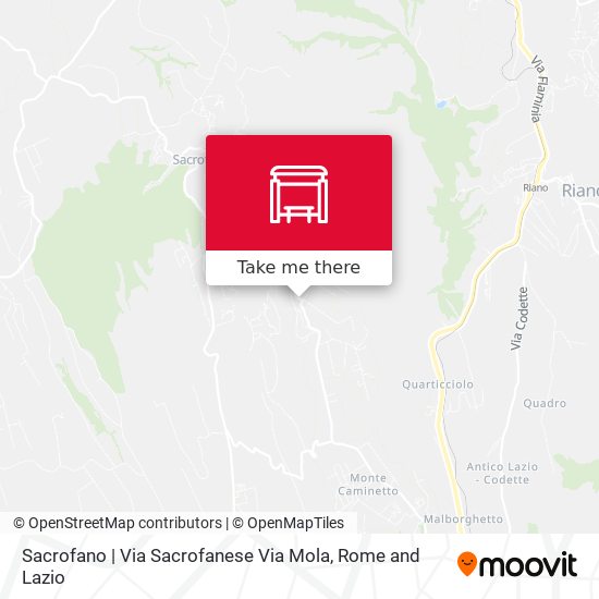Sacrofano | Via Sacrofanese Via Mola map