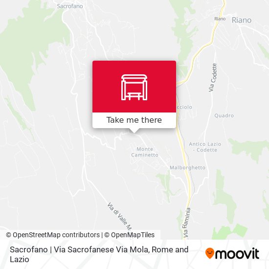 Sacrofano | Via Sacrofanese Via Mola map