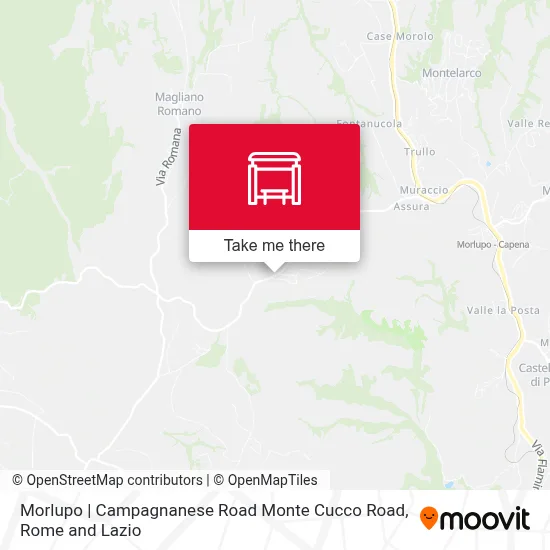 Morlupo | Campagnanese Road Monte Cucco Road map