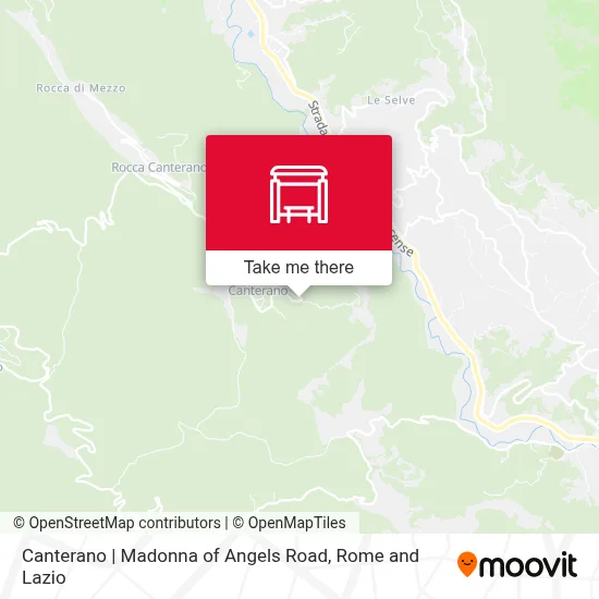 Canterano | Madonna of Angels Road map