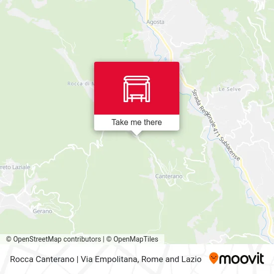 Rocca Canterano | Via Empolitana map