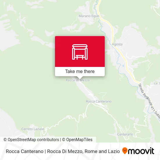 Rocca Canterano | Rocca Di Mezzo map